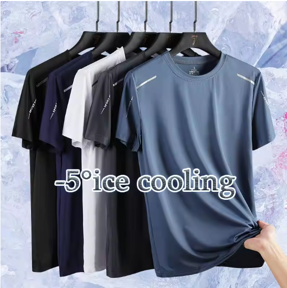 Men's Ice Silk Gym T- Shirt