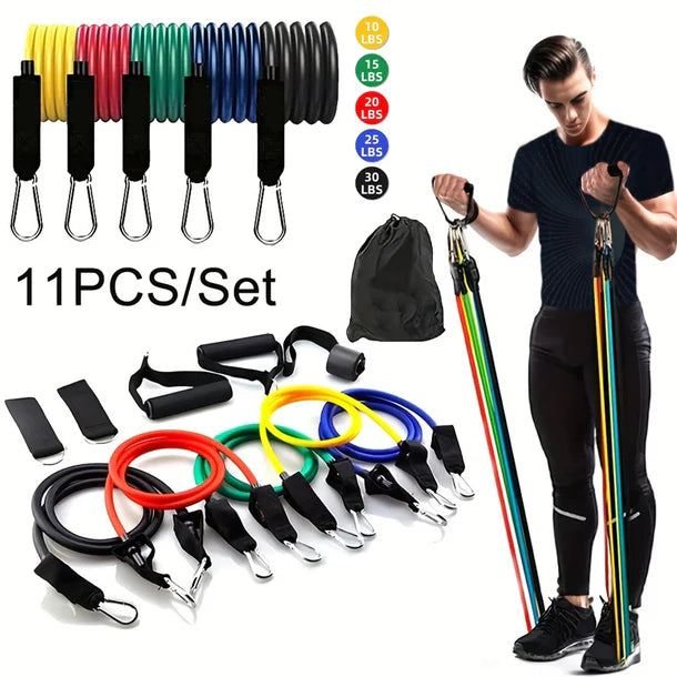 11-Piece Portable Resistance Band Set
