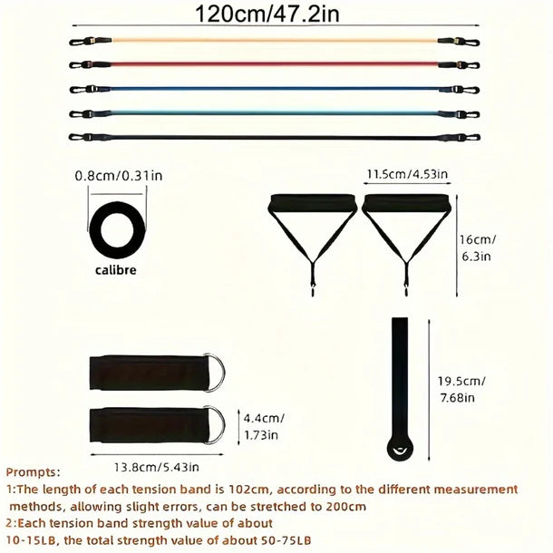 11-Piece Portable Resistance Band Set